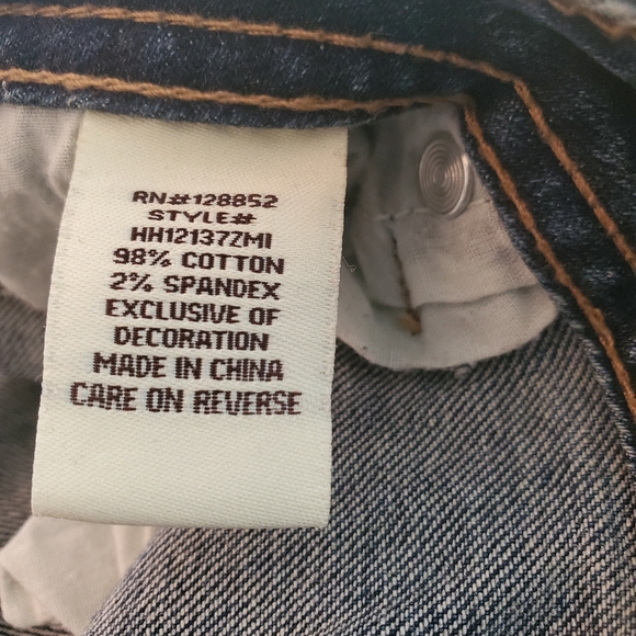 Harmony & Havoc Distressed Embroidered Jeans Size 12 - Picture 5 of 7